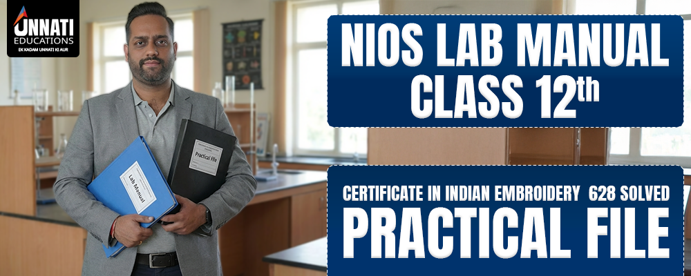 NIOS Class 12 Indian Embroidery Practical File - Students preparing embroidery work